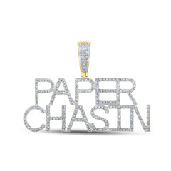 5/8CTW-DIA P1P2 PAPER CHASIN INITIAL MENS CHARM