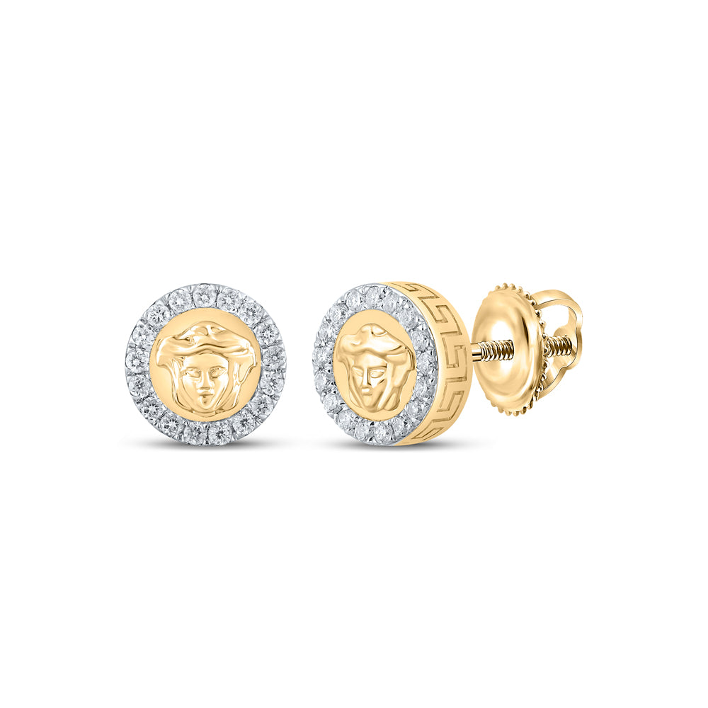 3/8CTW-DIA CN ROUND EARRING