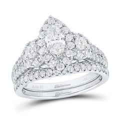 1 1/2CTW-DIA ANA M 3/8CT-CMQ BELLISSIMO BRIDAL SET
