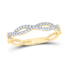 10K Yellow Gold 1/6 CTW-Natural Diamond Stackable Band 1.45 Gram