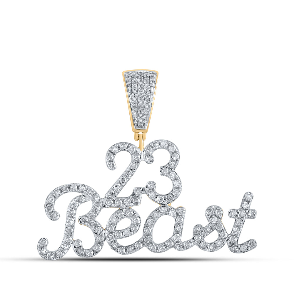 1CTW-DIA CN " 23 BEAST " MENS CHARM