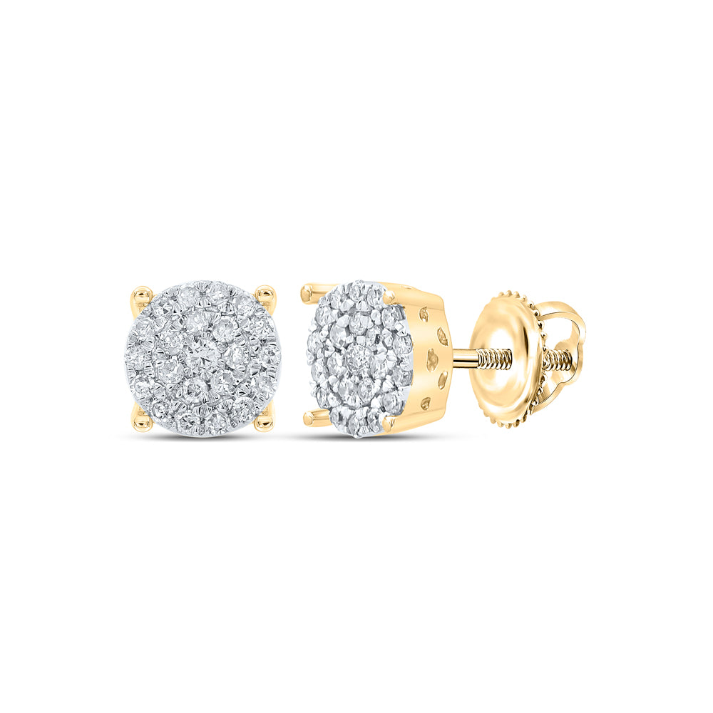 1/4CT-DIA NK FASHION ROUND EARRING