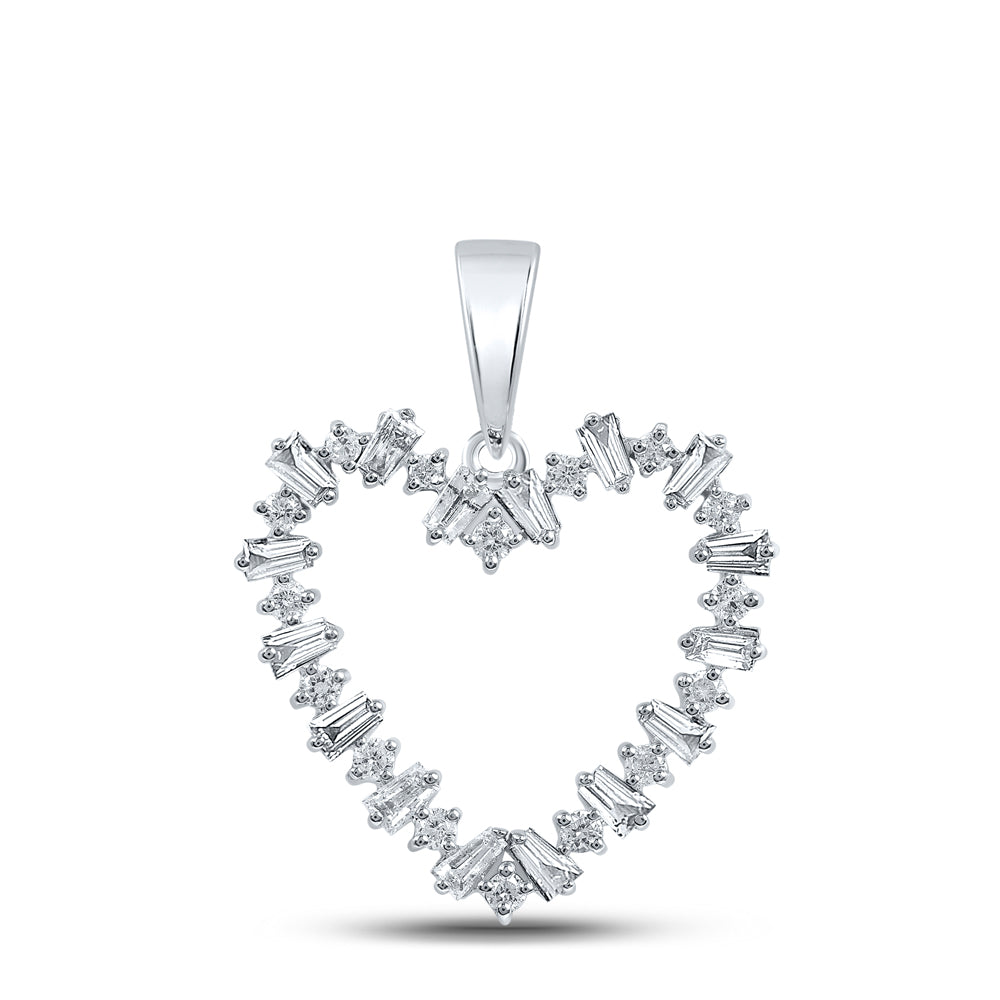 1/3CTW-DIA CN HEART PENDANT