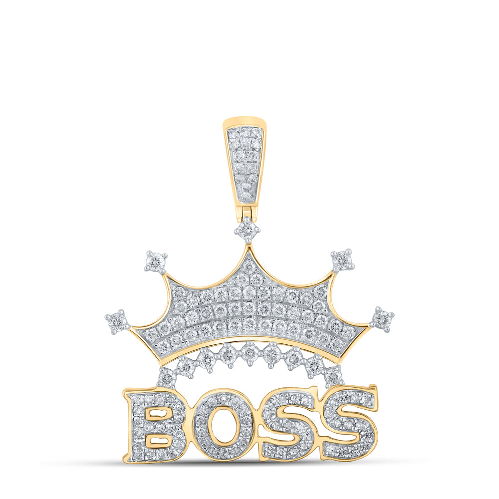 1CTW-DIA CN BOSS MENS CHARM