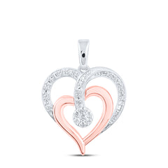 1/8CTW-DIA CN HEART PENDANT