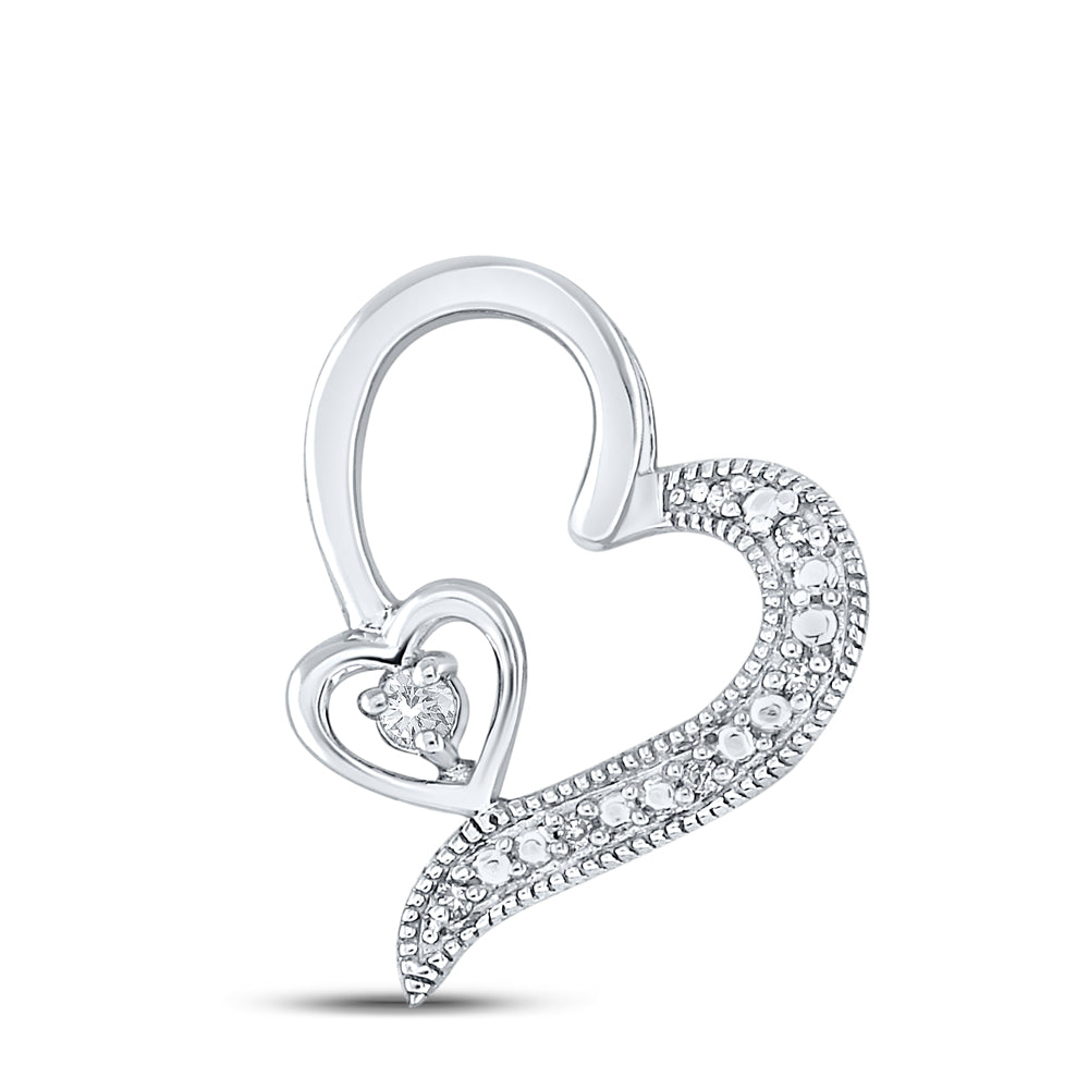 1/20CTW-DIA P2 GIFT HEART PENDANT