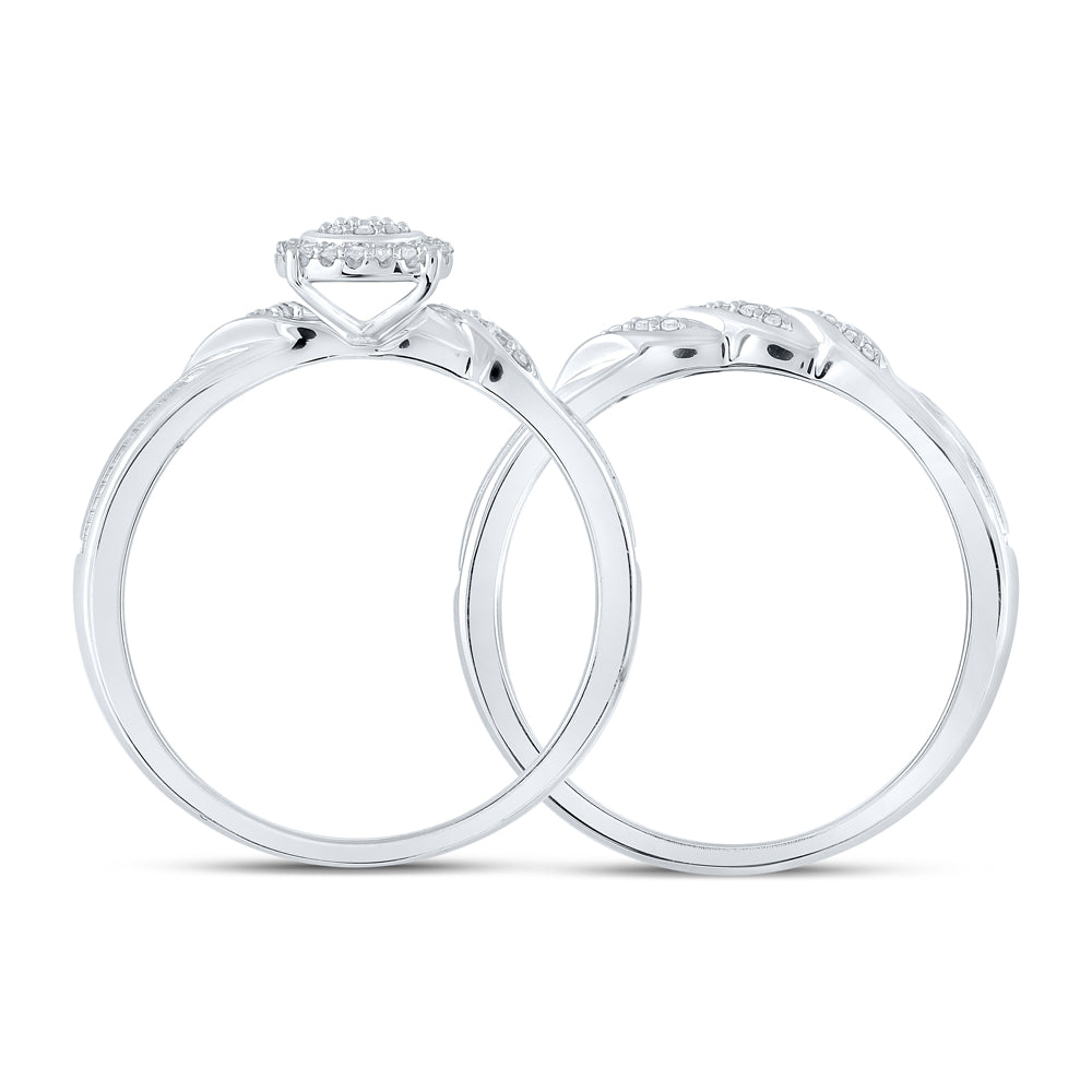 1/6CTW-DIA CN BRIDAL SET SINGLE HALO