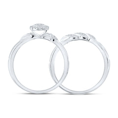1/6CTW-DIA CN BRIDAL SET SINGLE HALO