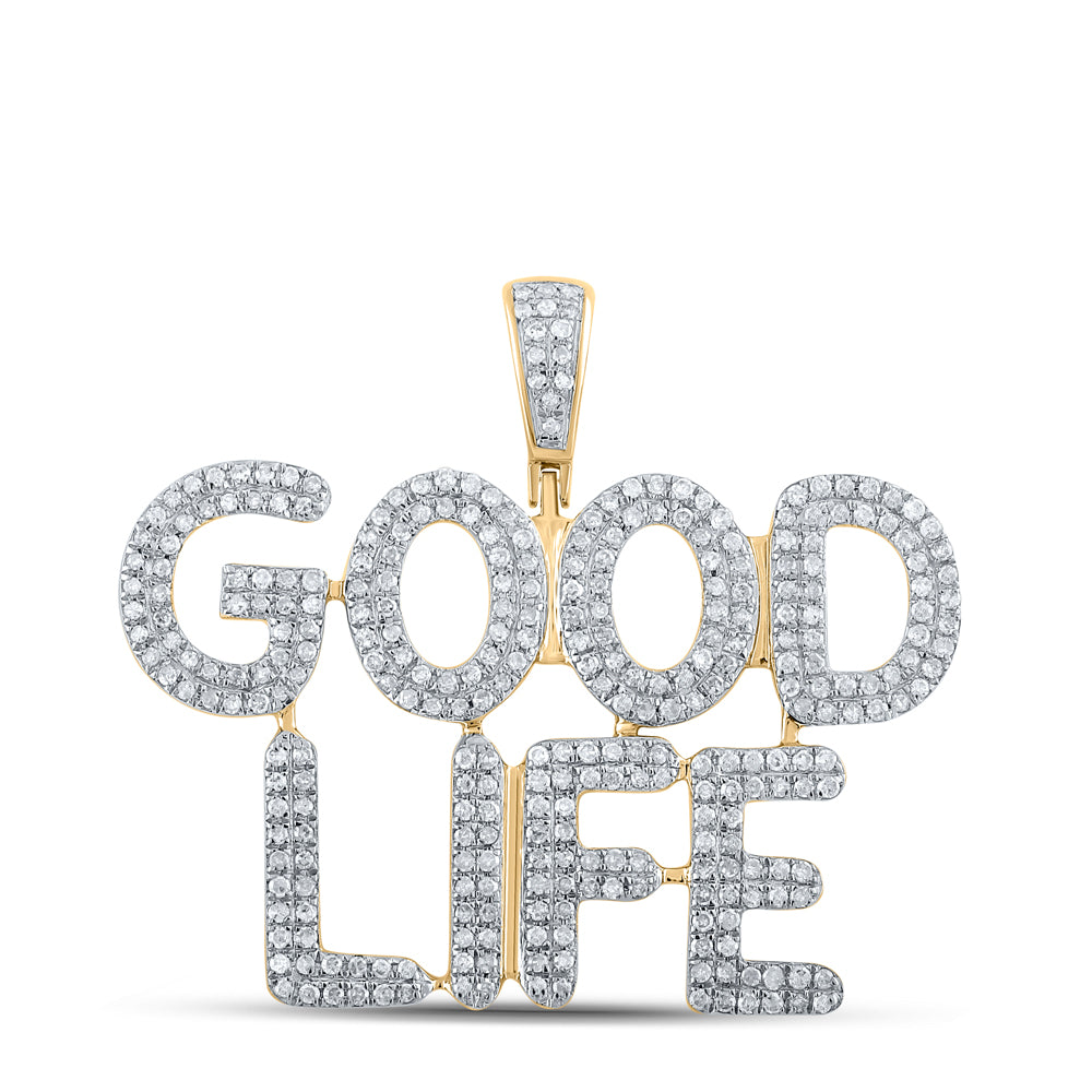 1CTW-DIA P1P2 GOOD LIFE MENS CHARM
