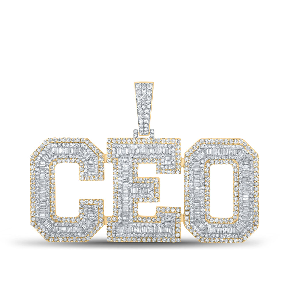 10K Yellow Gold 6 3/4 CTW-Natural Diamond Ceo Mens Charm 29.15 Gram