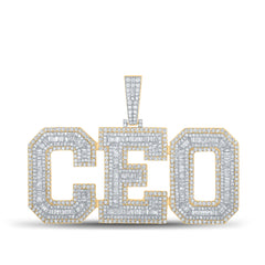 10K Yellow Gold 6 3/4 CTW-Natural Diamond Ceo Mens Charm 29.15 Gram