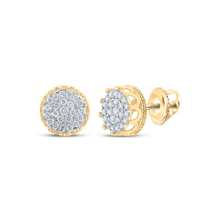 3/4CTW-DIA NK CROWN ROUND SHAPE EARRING