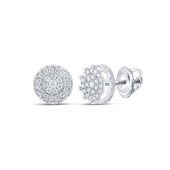 1CTW-DIA NK CROWN ROUND SHAPE EARRING