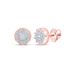 1CTW-DIA NK CROWN ROUND SHAPE EARRING