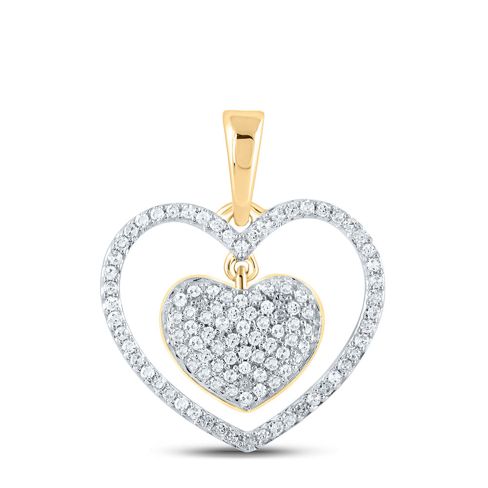 1/3CTW-DIA CN HEART PENDANT