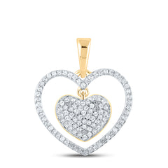 1/3CTW-DIA CN HEART PENDANT