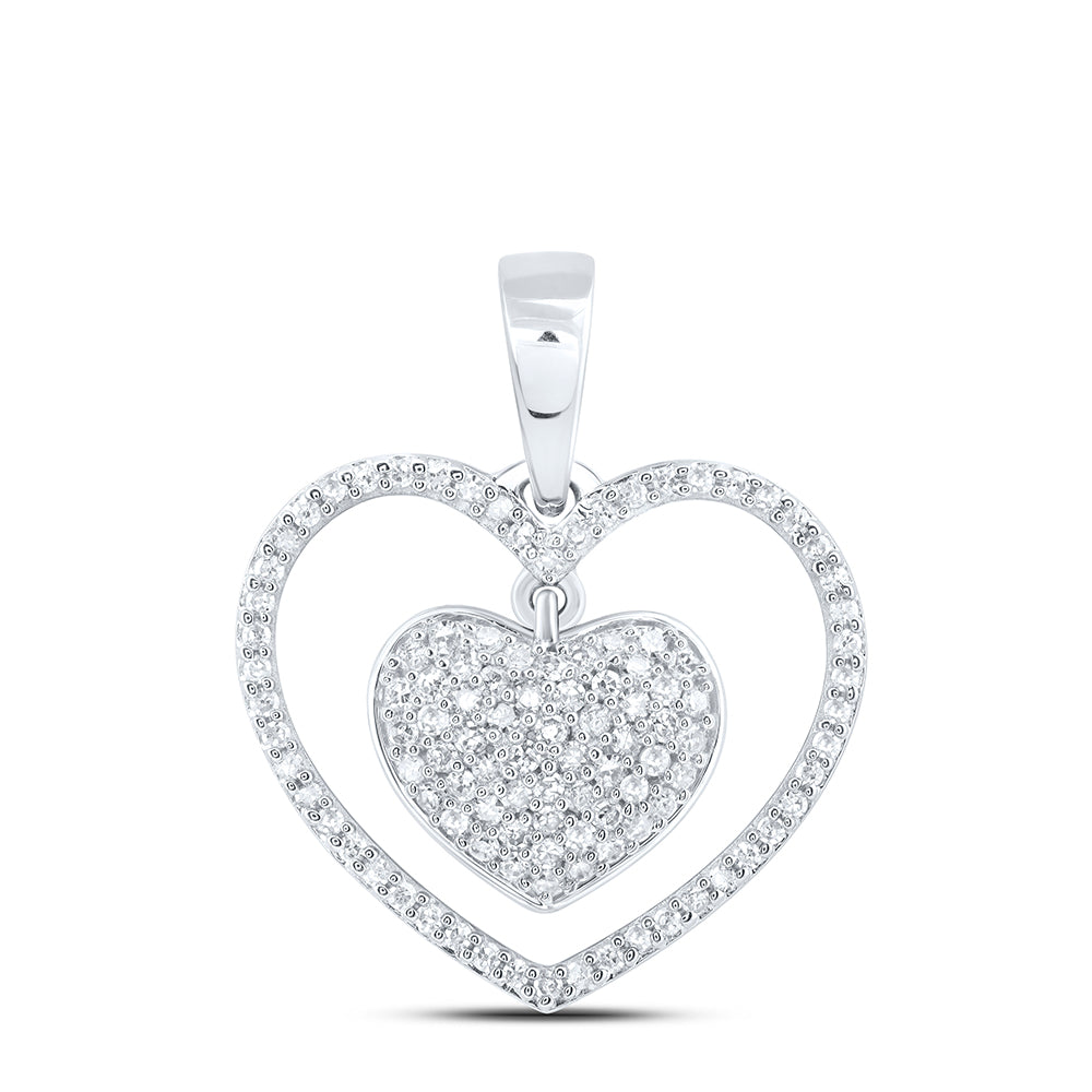 1/3CTW-DIA CN HEART PENDANT
