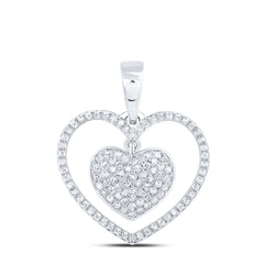 1/3CTW-DIA CN HEART PENDANT