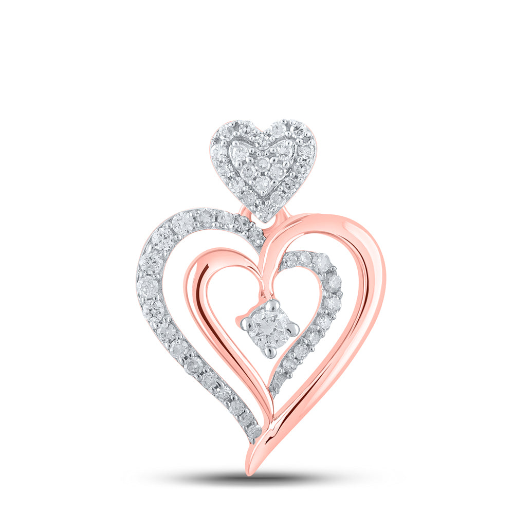 1/3CTW-DIA CN HEART PENDANT