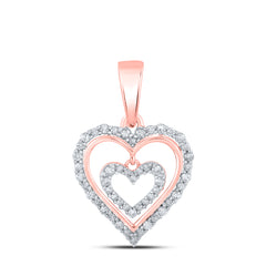 1/4CTW-DIA CN HEART PENDANT