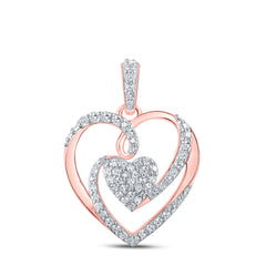 1/4CTW-DIA CN HEART PENDANT