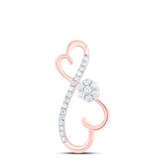 1/4CTW-DIA CN HEART PENDANT