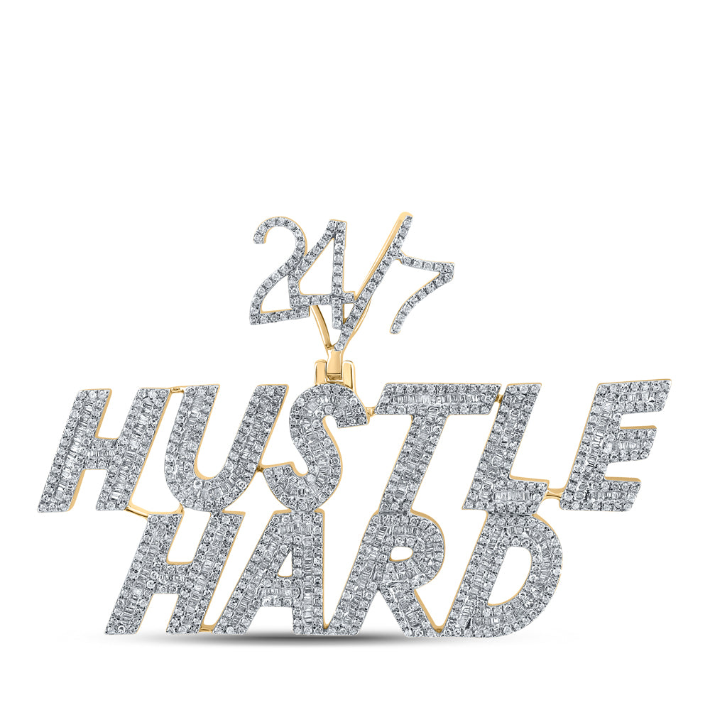 2 5/8CTW-DIA P1P2 24/7 HUSTLE HARD MENS CHARM