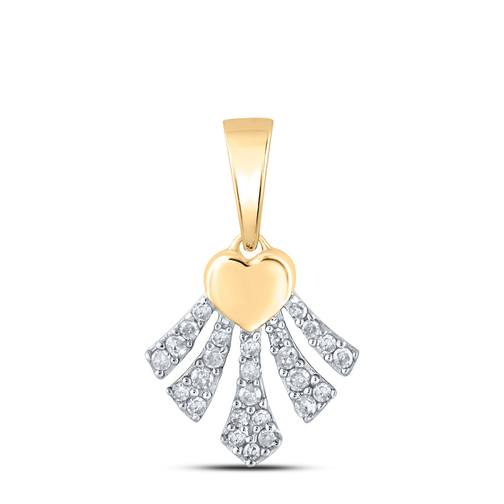 1/10CTW-DIA P1P2 GIFT HEART PENDANT