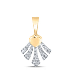 1/10CTW-DIA P1P2 GIFT HEART PENDANT