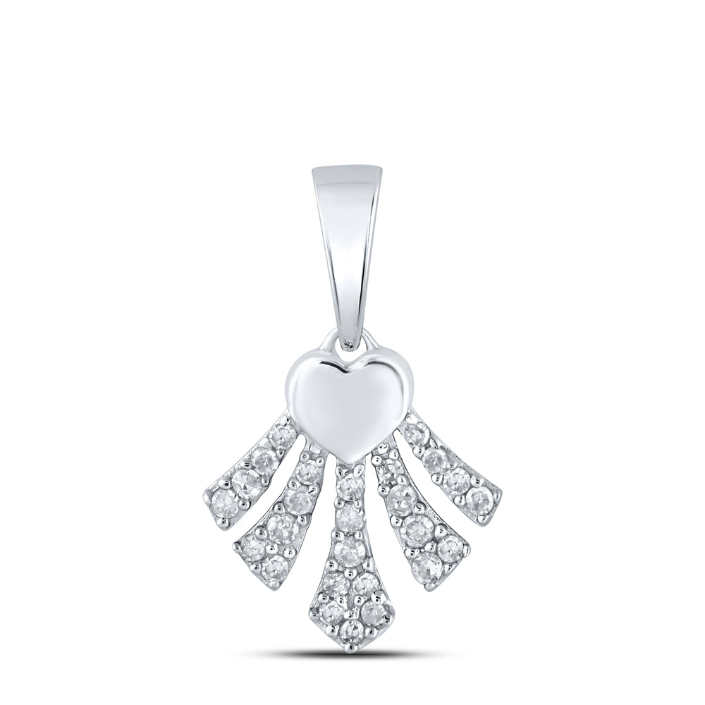 1/10CTW-DIA P1P2 GIFT HEART PENDANT