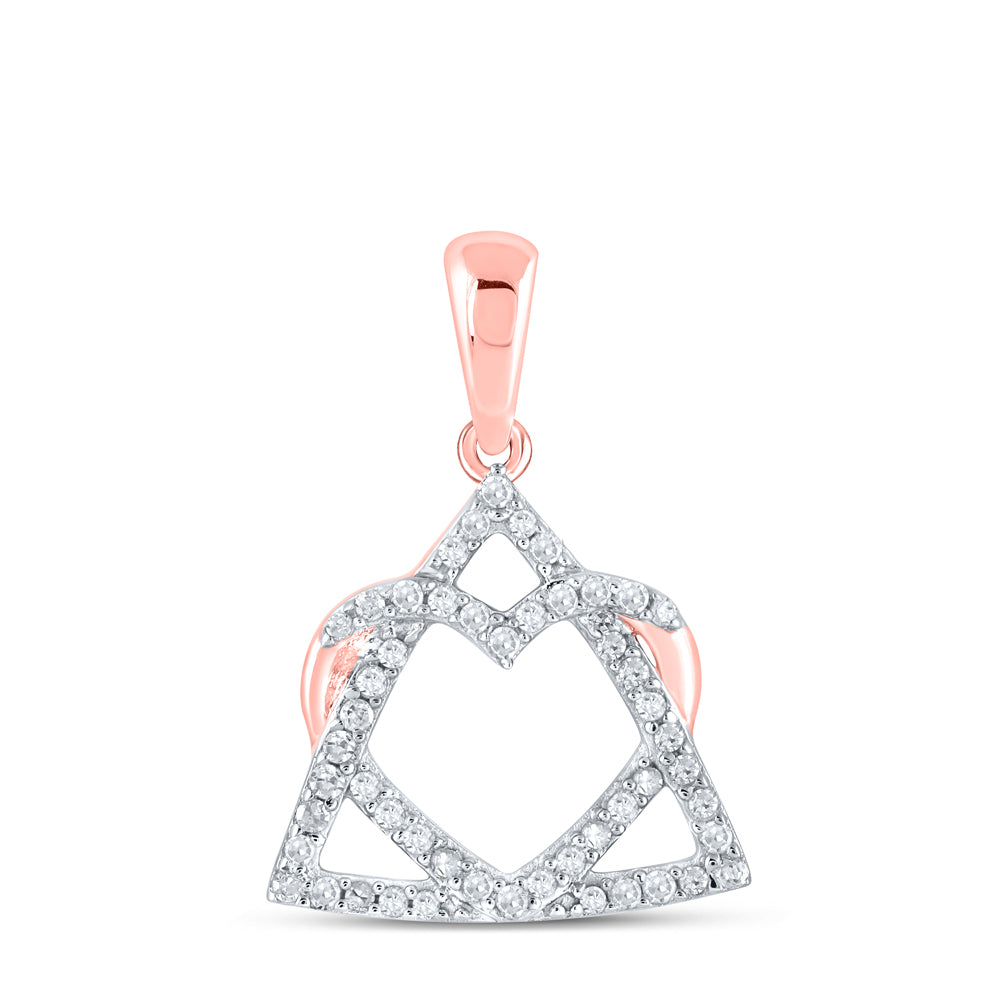 1/8CTW-DIA P1P2 GIFT HEART WITH TRIANGLE PENDANT