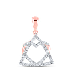 1/8CTW-DIA P1P2 GIFT HEART WITH TRIANGLE PENDANT