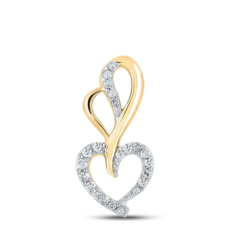 1/12CTW-DIA P1P2 GIFT HEART PENDANT