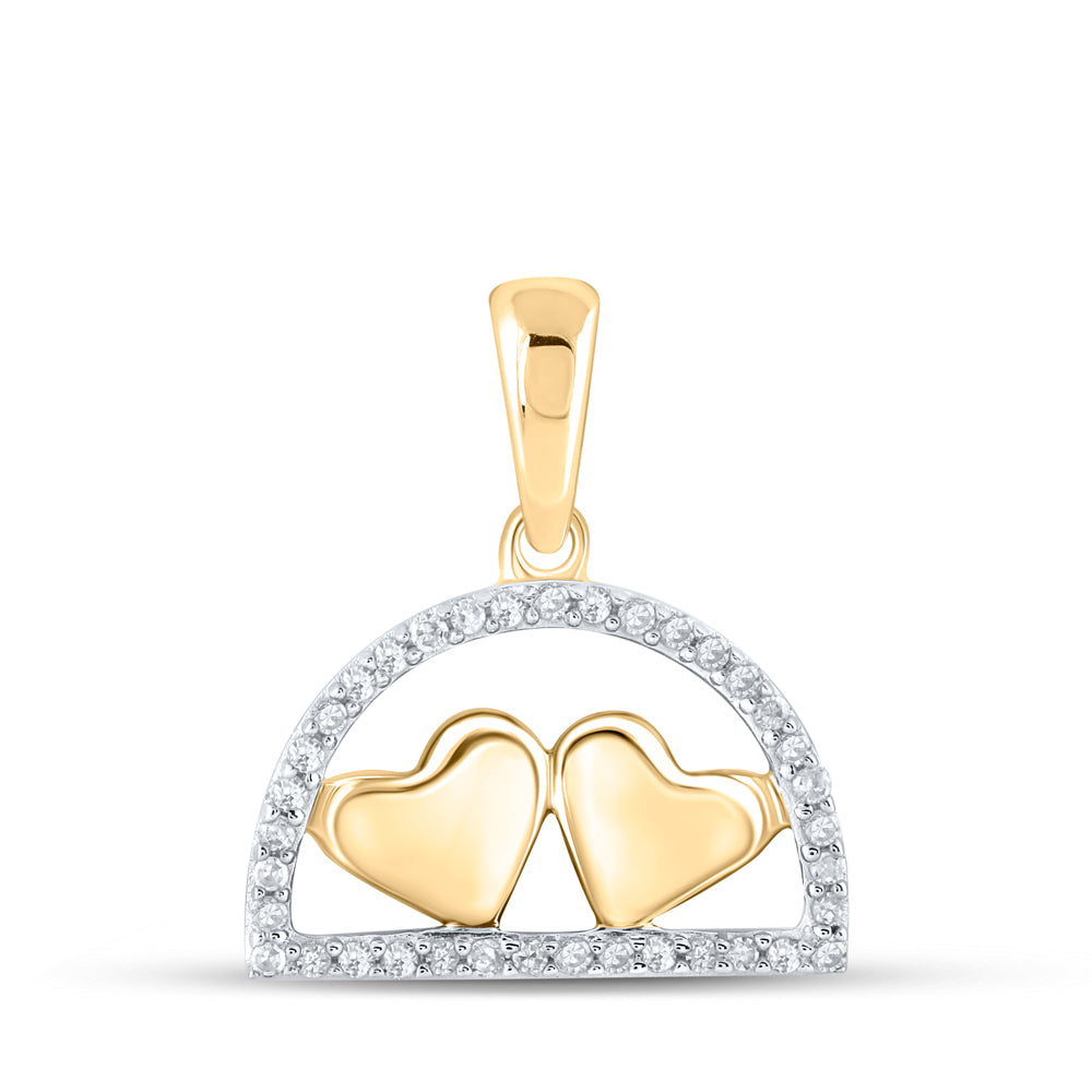 1/10CTW-DIA P1P2 GIFT HEART PENDANT