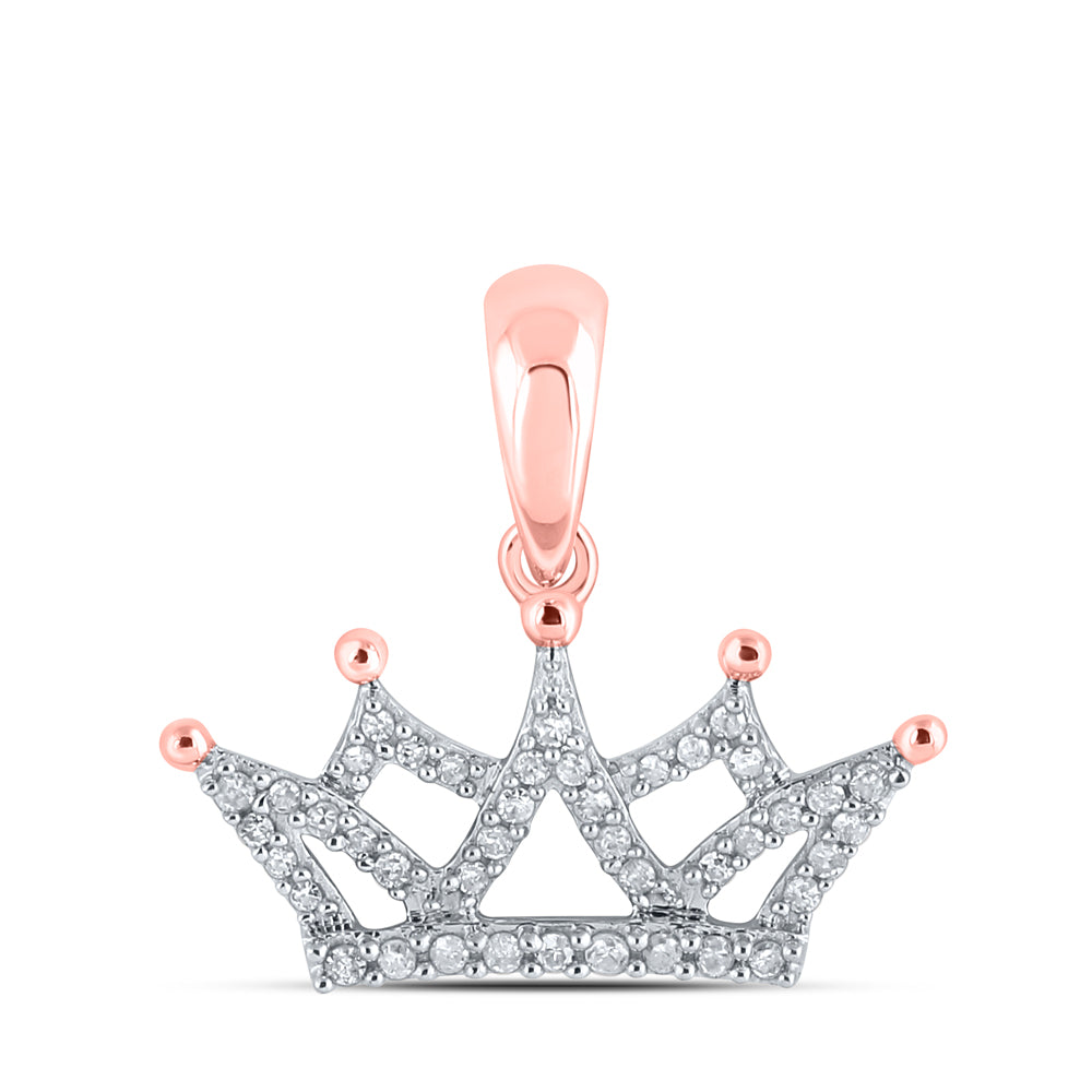 1/6CTW-DIA P1P2 CROWN GIFT PENDANT