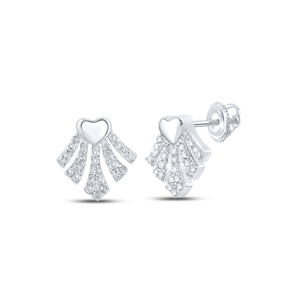 1/6CTW-DIA P1P2 HEART EARRING