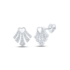 1/6CTW-DIA P1P2 HEART EARRING