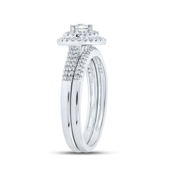 1/3CTW-DIA CN HEART DOUBLE HALO BRIDAL SET