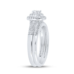 1/4CTW-DIA CN DOUBLE HALO BRIDAL SET