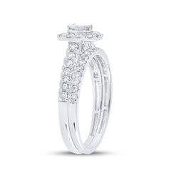 3/4CTW-DIA CN SINGLE HALO BRIDAL SET