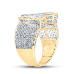 1 1/4CTW-DIA P1P2 INITIAL "A" MENS RING