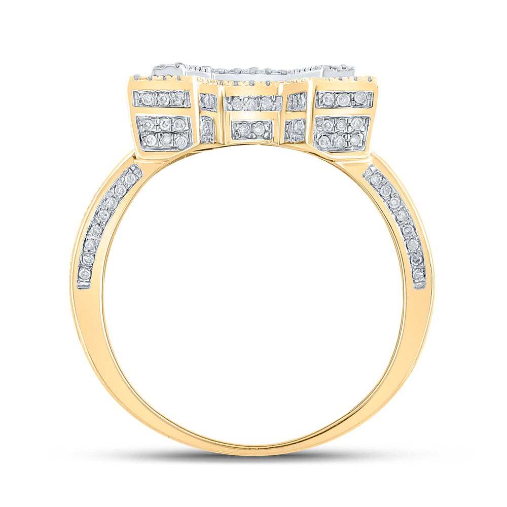 1 1/4CTW-DIA P1P2 INITIAL "A" MENS RING