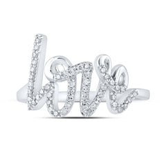 10K White Gold 1/5 CTW-Natural Diamond Gift Love Ring 2.58 Gram