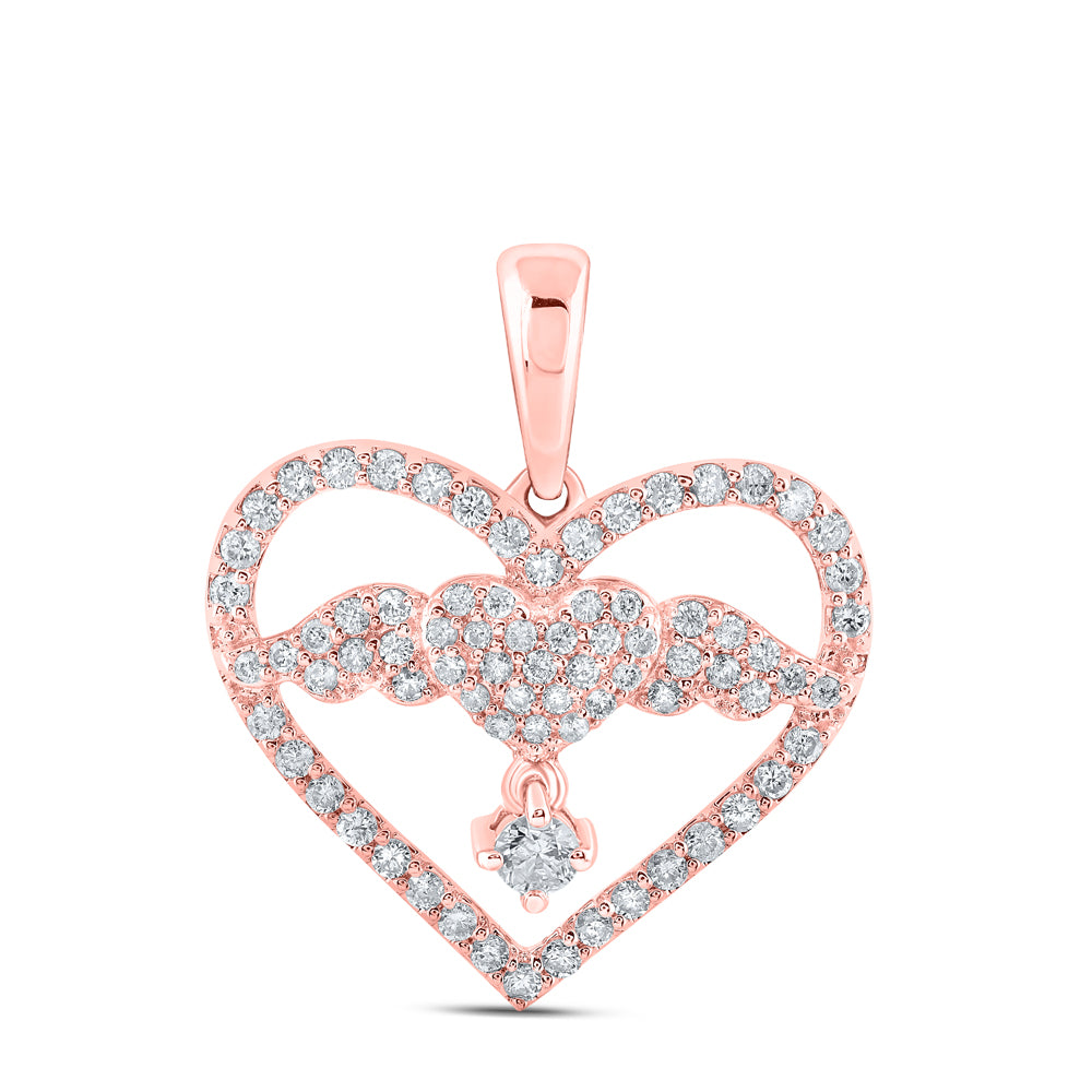 5/8CTW-DIA CN HEART PENDANT