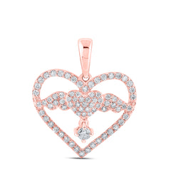 5/8CTW-DIA CN HEART PENDANT