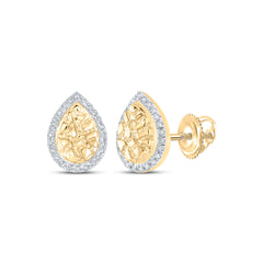 1/10CTW-DIA CN NUGGET GIFT PEAR EARRING