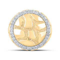 3/4CTW-DIA NK NUGGET MENS RING