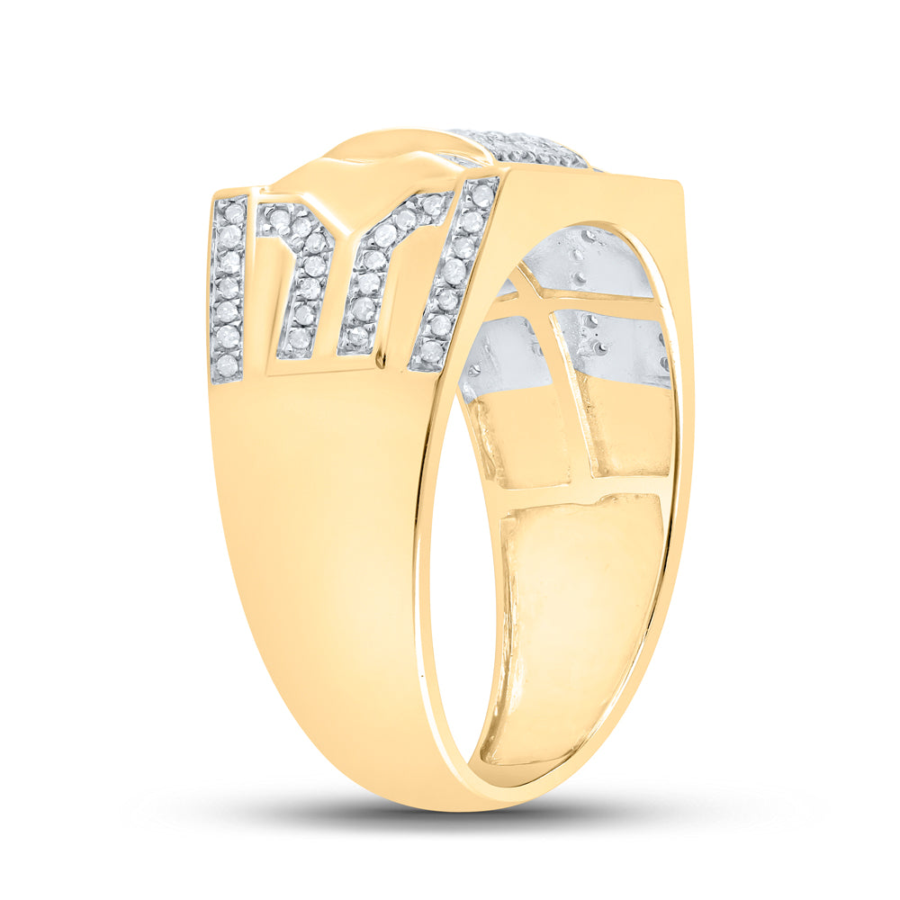 3/8 CTW-DIA P1P2 MENS RING