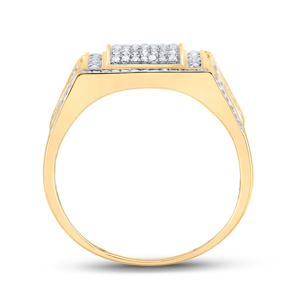 3/8 CTW-DIA P1P2 MENS RING