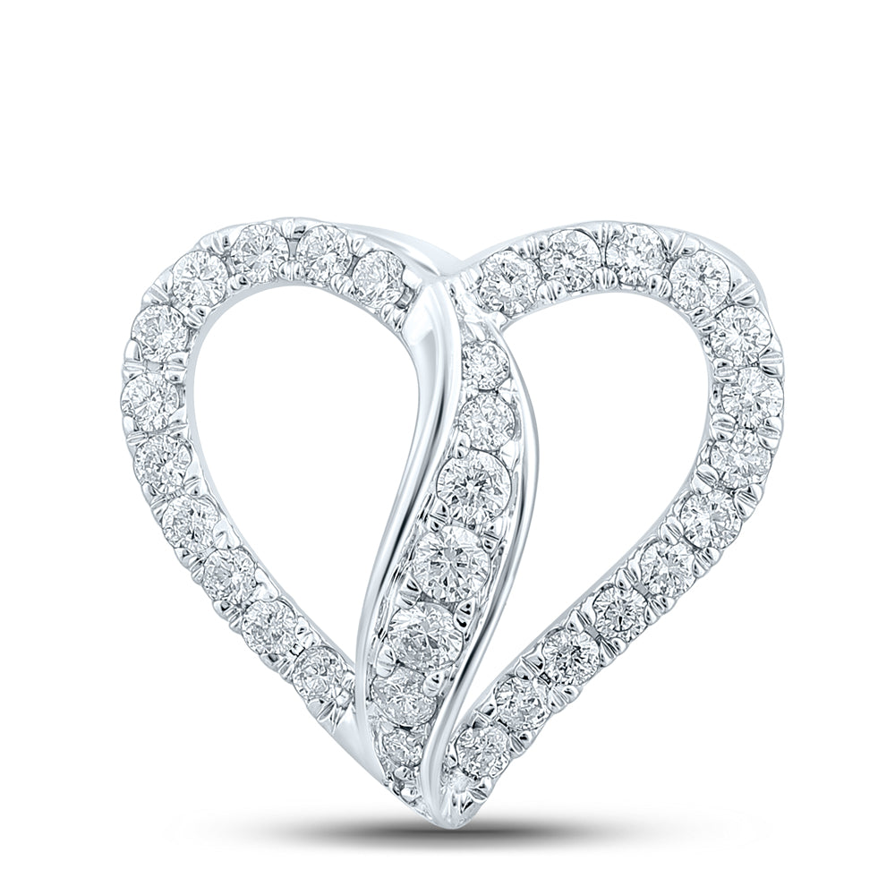 1/3CTW-DIA CN HEART PENDANT